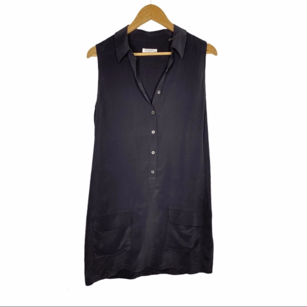 Equipment Black Short Sleeve Tunic Blouse